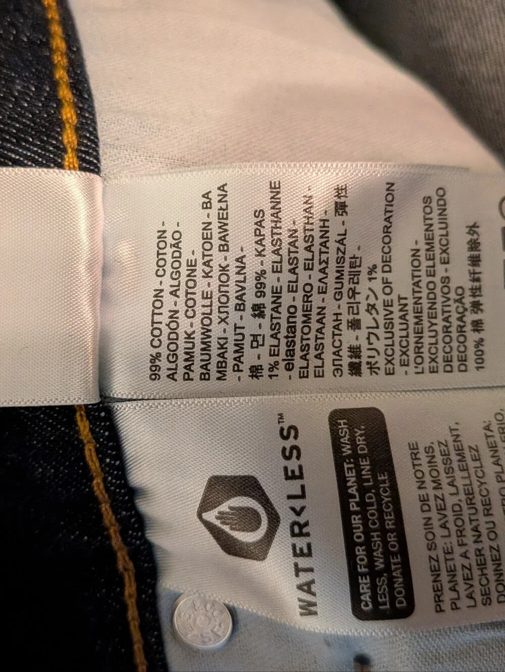 Levi's 514 Straight Leg Jeans Men's Size 36 x 36 Dark Indigo Wash Waterless